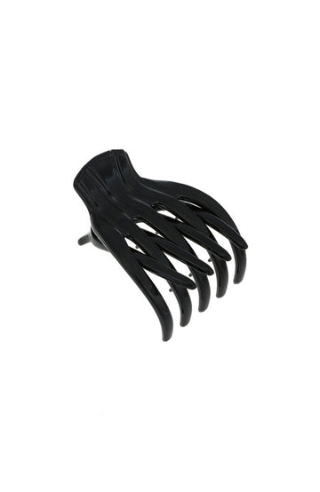 Small Flat Claw, Black French hair clip, handmade by France Luxe