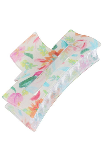 Large Rectangle Cutout Claw Clip - Eden Garden