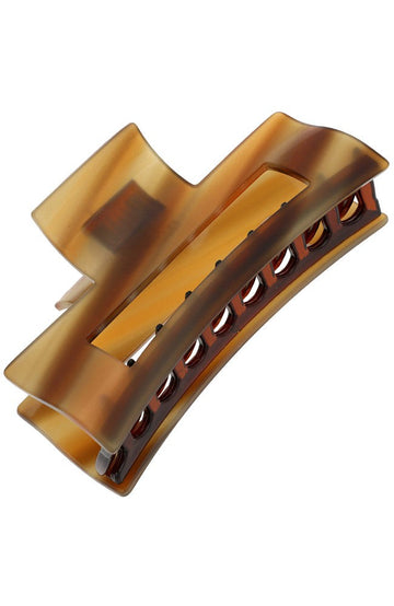 Large Cutout Rectangle Claw Clip - Ginger