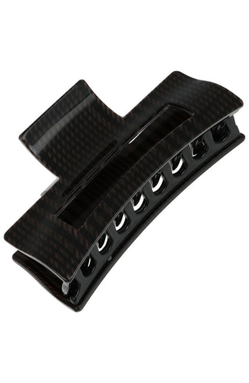 Large Cutout Rectangle Claw Clip - Modern Tweed