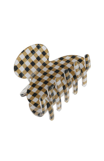 Small Couture Claw Clip - Whiskey Check