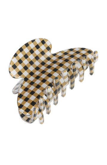 Couture Claw Clip - Whiskey Check