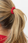 Thick red hair ties for styling ponytails