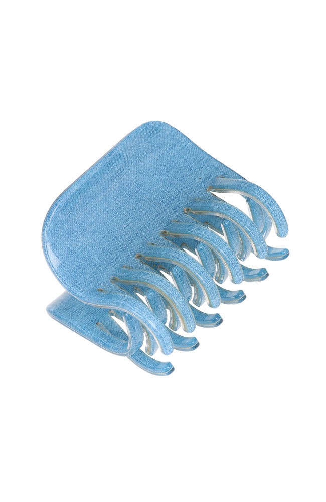 Large Double Tooth Claw Clip - Denim