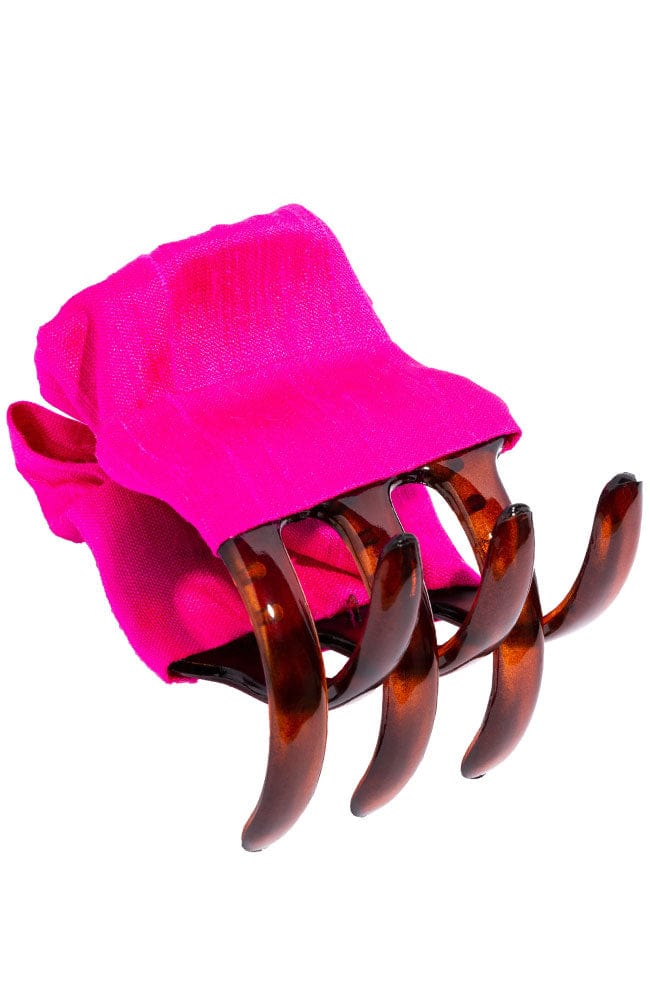 L. Erickson USA Large Covered Jaw - Sorbet Pink, Silk Dupioni