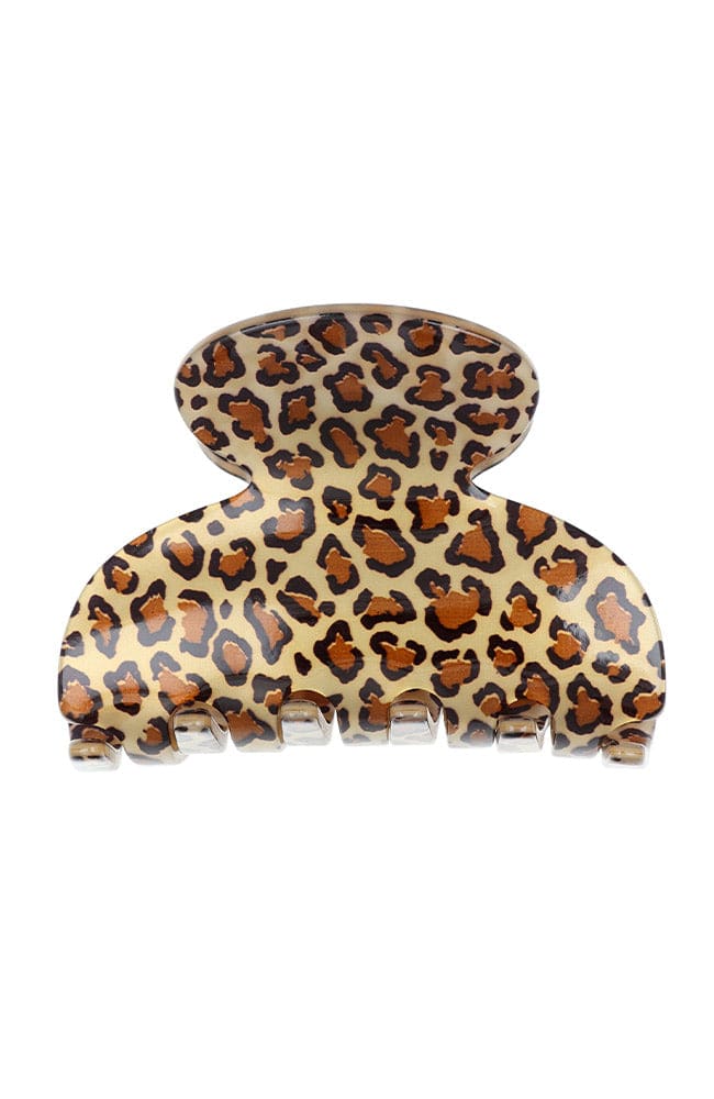 Small Couture Claw Clip - Golden Leopard