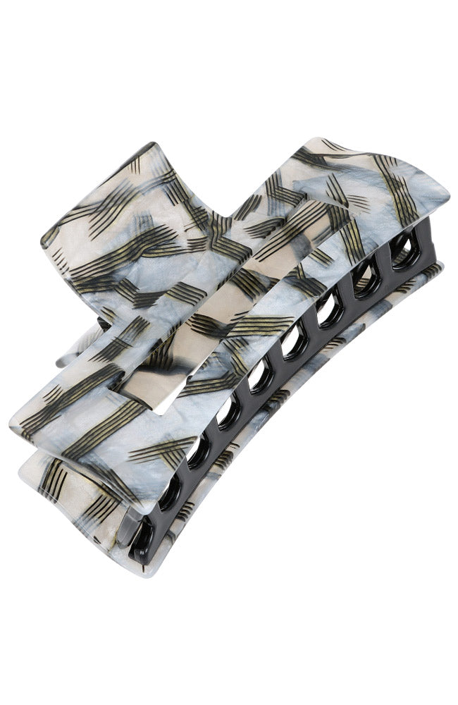 Large Cutout Rectangle Claw Clip - Helix