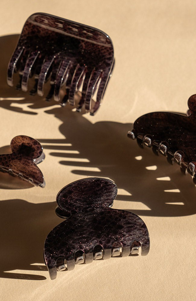 Large Double Tooth Claw Clip - Aztec