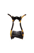 Large smooth teeth designed to hold thick hair, Large Cutout Rectangle Jaw by France Luxe