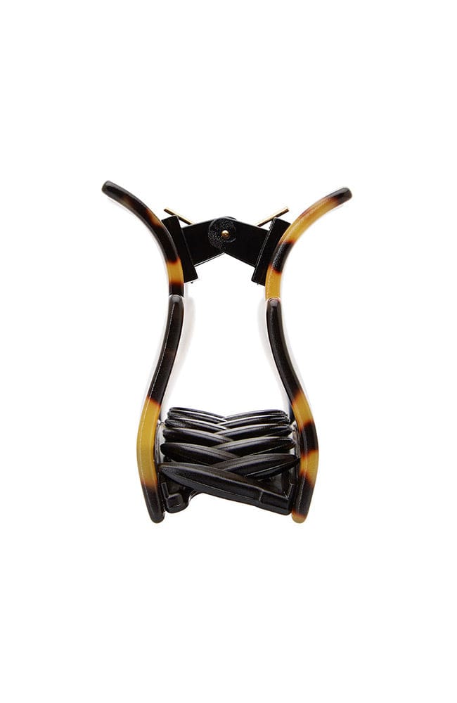 Large smooth teeth designed to hold thick hair, Large Cutout Rectangle Jaw by France Luxe