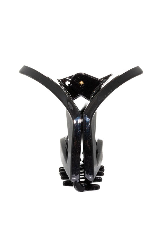Black Hair Clip ,Narrow Cutout Curve Jaw made in France