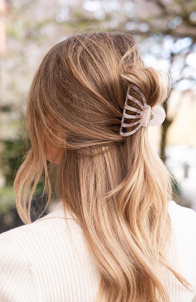 Black & white cutout claw hair clip for women, Jude Jaw by L. Erickson