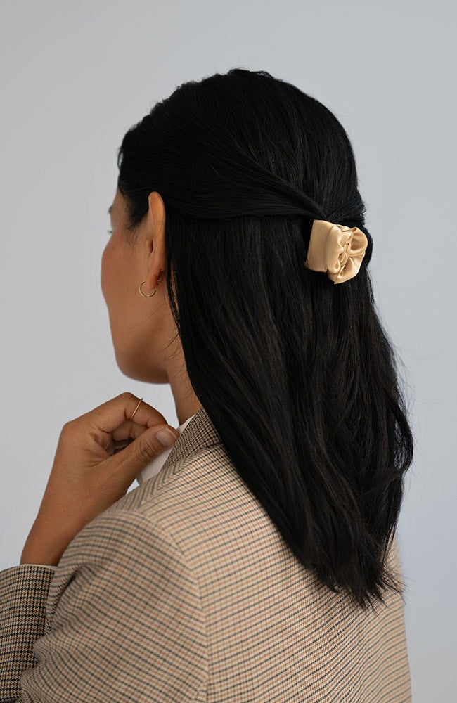 Small Covered Claw Clip - Silk Charmeuse