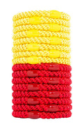 kansas city chiefs hair accessories. Yellow and Red hair ties.
