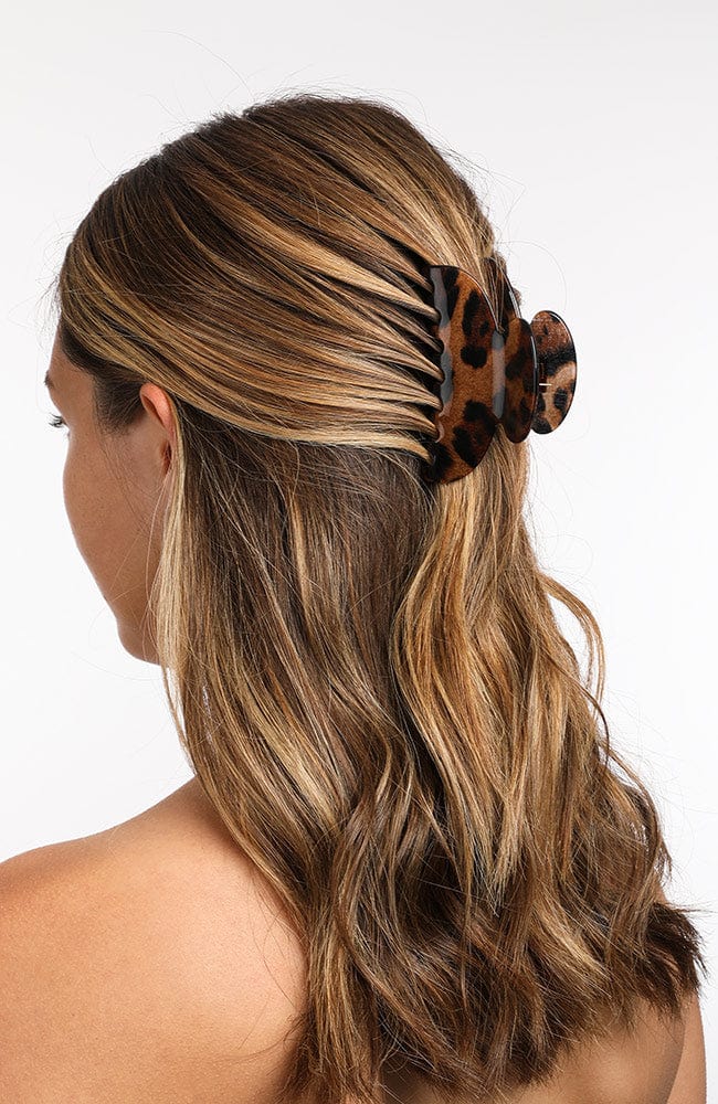 Leopard Print French Hair Claw Clip, Couture Jaw by France Luxe