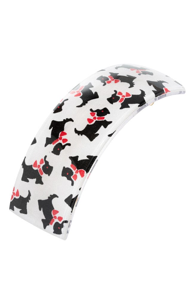 Rectangle Volume Barrette - Scottie Dog