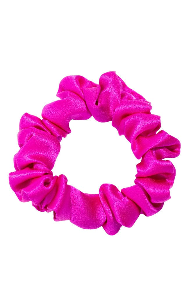 L. Erickson USA Small Pony/Scrunchie - Island Pink, Silk Charmeuse