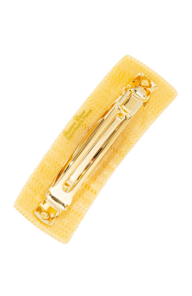 Rectangle Volume Barrette - Straw